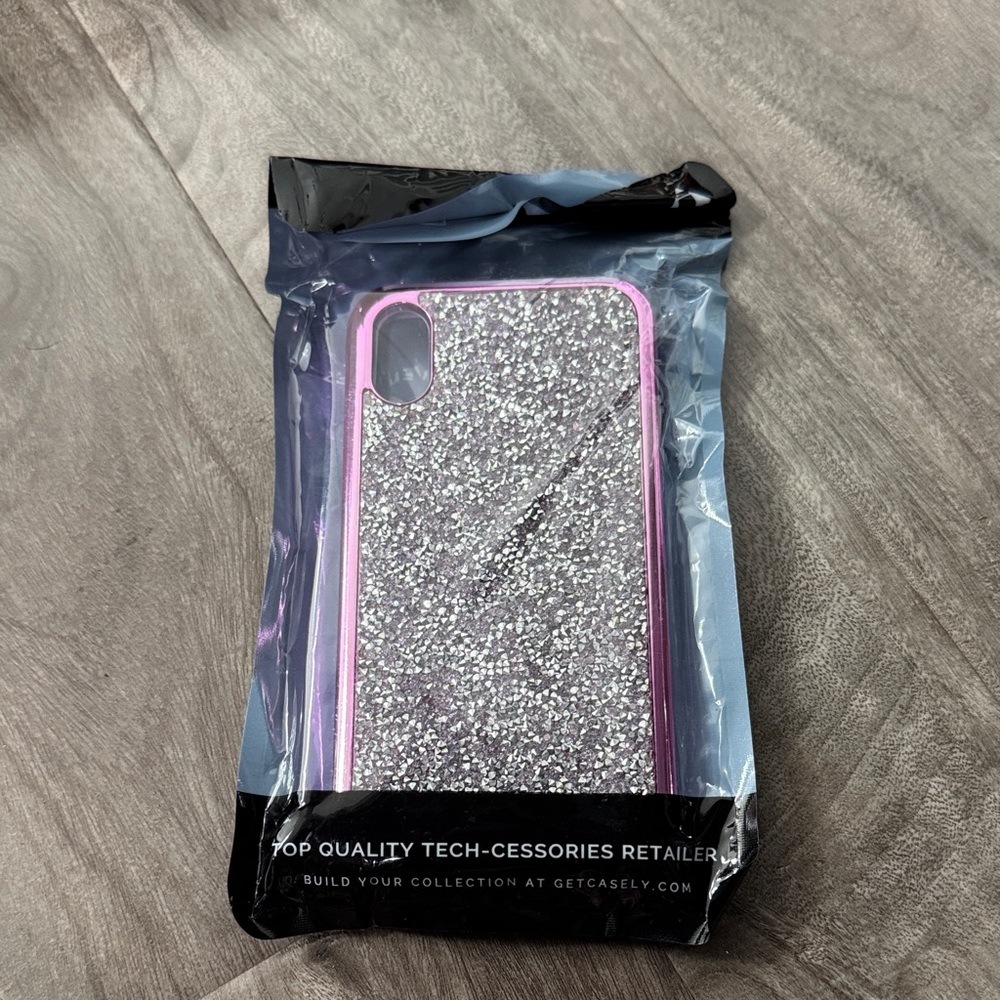 Casely Sparkle Phone Case - Pink and Silver